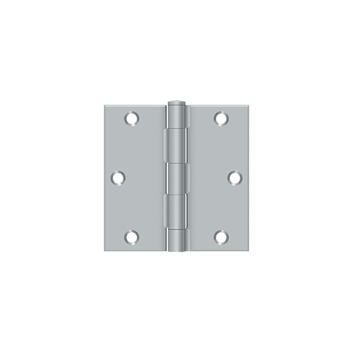 3-1/2" x 3-1/2" Square Hinge in Brushed Chrom - 2 per pack x10 packs Satin Chrome