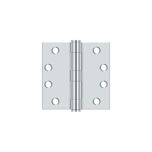 Deltana S44HD26 4" x 4" Square Hinge, HD in Polished Chrome Pair