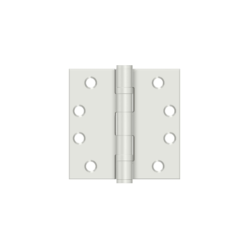Deltana S44HDBBUSPW 4" Height X 4" Width Commercial Ball Bearing Mortise Hinge Square Corner Prime Coated White Pair