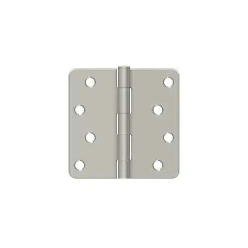 4" x 4" x 1/4" Radius Hinge, Residential in Brushed Nicke - 2 per pack x50 packs Satin Nickel