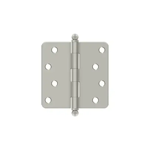 4" x 4" x 1/4" Radius Hinge, w/ Ball Tips in Brushed Nicke - 2 per pack x10 packs Satin Nickel