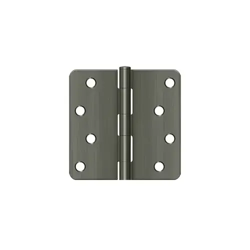 4" x 4" x 1/4" Radius Hinge, Residential in Antique Nicke - 2 per pack x50 packs