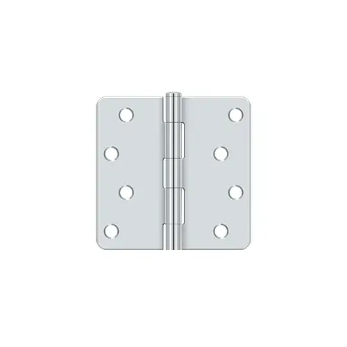 4" x 4" x 1/4" Radius Hinge, Residential in Polished Chrom - 2 per pack x50 packs Bright Chrome