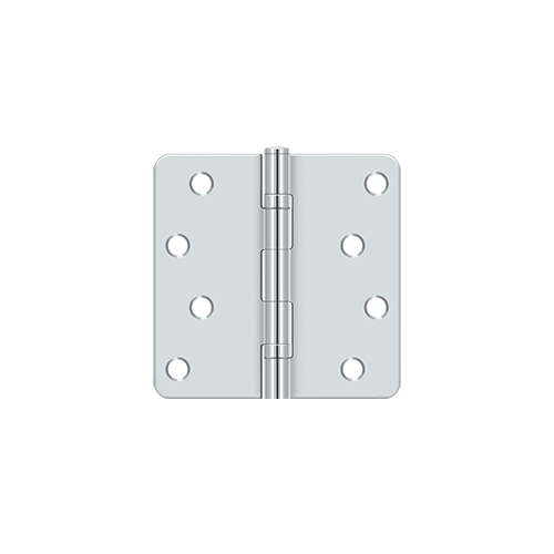 4" x 4" x 1/4" Radius Hinge, Ball Bearings, Residential in Polished Chrom - 2 per pack x10 packs Chrome