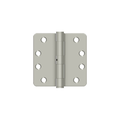 4" x 4" x 1/4" Radius Hinge, HD in Brushed Nickel Pair