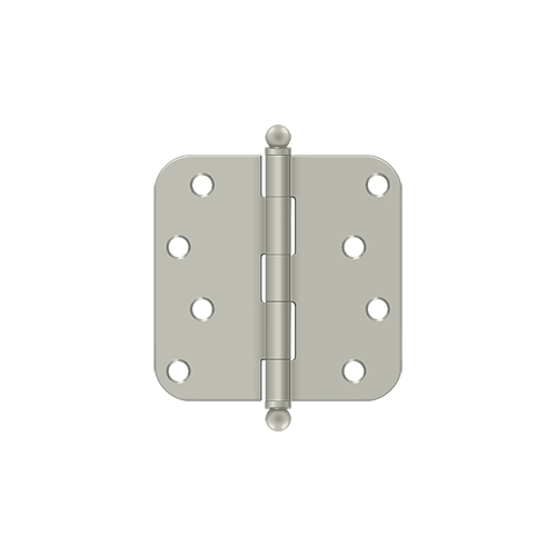 4" x 4" x 5/8" Radius Hinge, w/ Ball Tips in Brushed Nicke - 2 per pack x10 packs