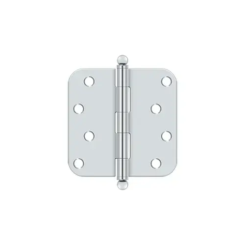 4" x 4" x 5/8" Radius Hinge, w/ Ball Tips in Polished Chrom - 2 per pack x10 packs