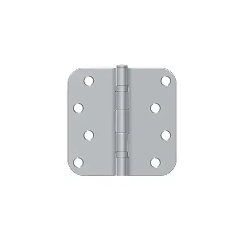 4" x 4" x 5/8" Radius Hinge, Ball Bearings in Brushed Chrom - 2 per pack x10 packs