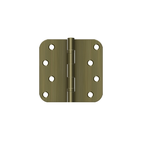 4" x 4" x 5/8" Radius Hinge, Ball Bearings in Antique Brass Pair