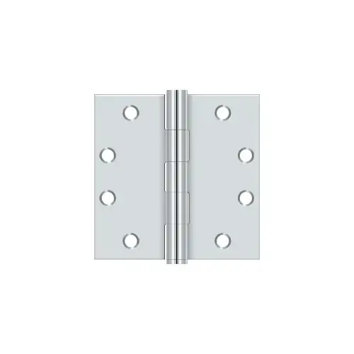 4-1/2" x 4-1/2" Square Hinges, HD in Polished Chrome Pair