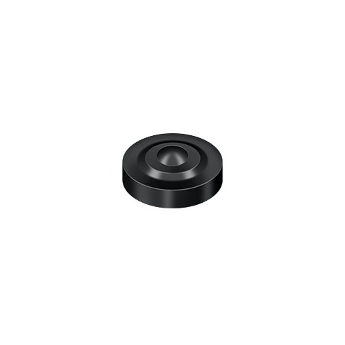 Screw Cover, Round, Dimple, 1" Diam in Paint Black