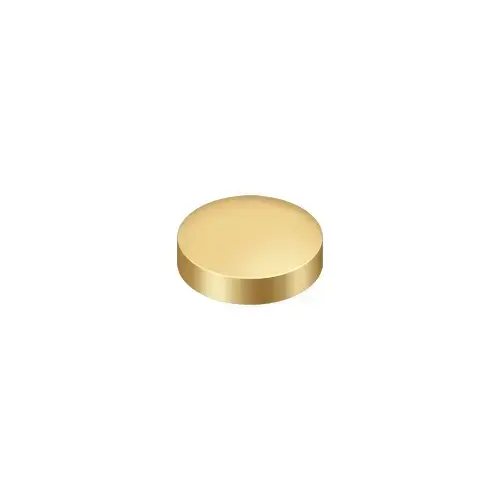 Screw Cover; Round; Flat; 1" Diameter; Lifetime Brass Finish