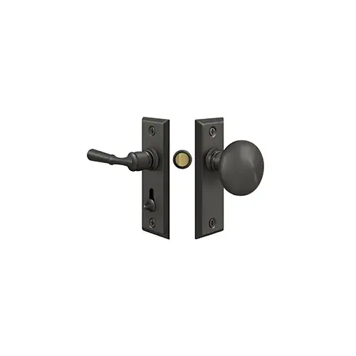 Deltana SDLS480U10B Storm Door Latch, Rectangular, Tubular Lock in Oil-rubbed Bronze