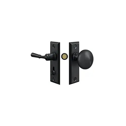 Deltana SDLS480U19 Storm Door Latch, Rectangular, Tubular Lock in Paint Black
