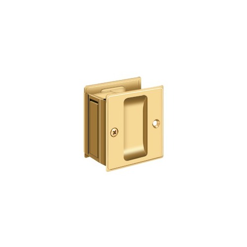 Heavy Duty Pocket Door Lock Passage Lifetime Polished Brass - pack of 10