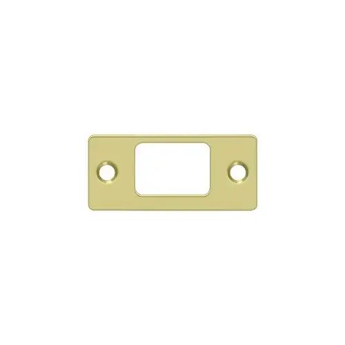 Strike Plate; Deadbolt; 2-3/4" x 1-1/4"; Bright Brass Finish - pack of 10