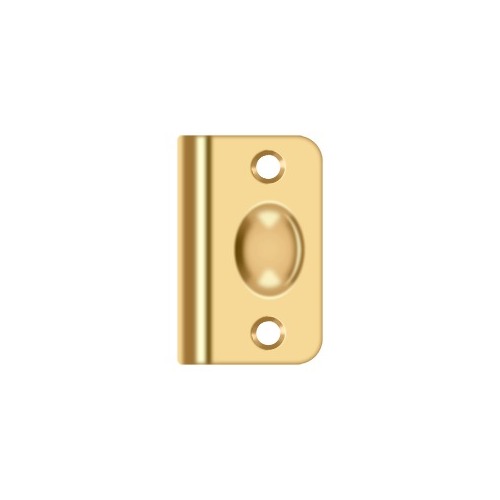 2-1/8" Height Door Strike For Drive In Ball Catch Lifetime Polished Brass