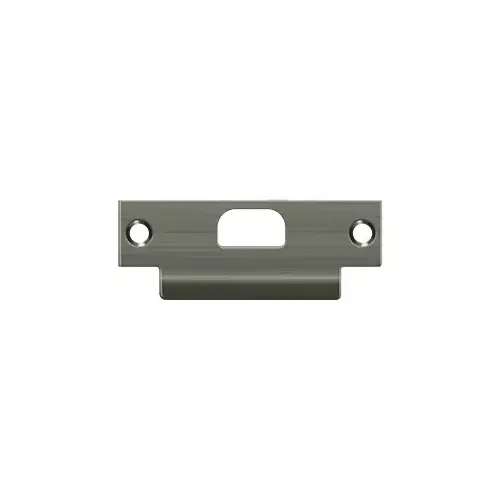 4-1/8" Center To Center ANSI Curved Lip T-Strike Plate With Latch Hole Antique Nickel - pack of 10