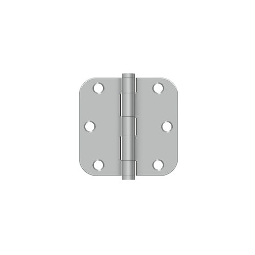 3-1/2" x 3-1/2" x 5/8" Radius Hinge in Brushed Stainless Pair