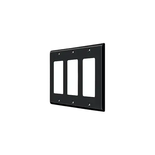 Deltana SWP4740U19 Switch Plate, Triple Rocker in Paint Black