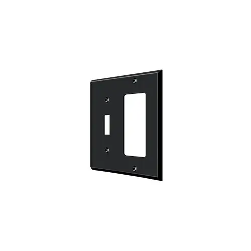 Switch Plate, Single Switch/Single Rocker in Paint Black