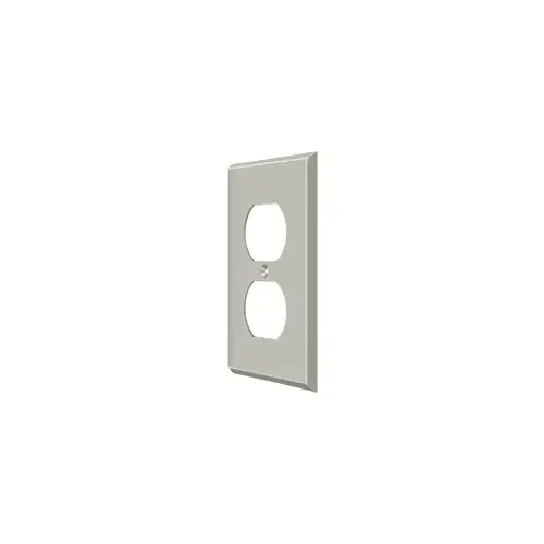 Deltana SWP4752U15 Switch Plate, Double Outlet in Brushed Nickel