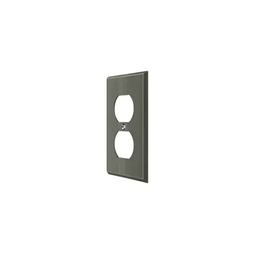 Switch Plate; Double Outlet; Antique Nickel Finish