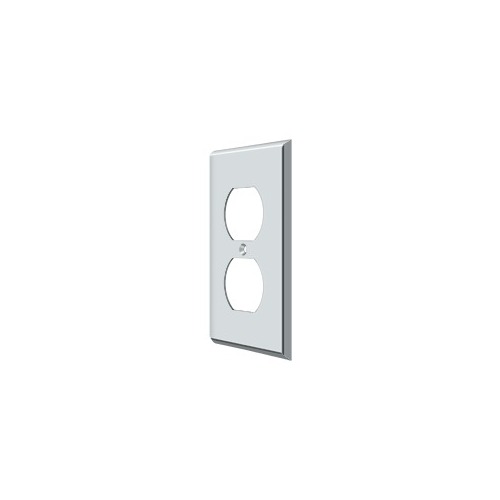 Deltana SWP4752U26 Switch Plate Cover 2 Receptacle Polished Chrome