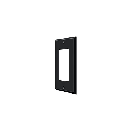 Switch Plate, Single Rocker in Paint Black