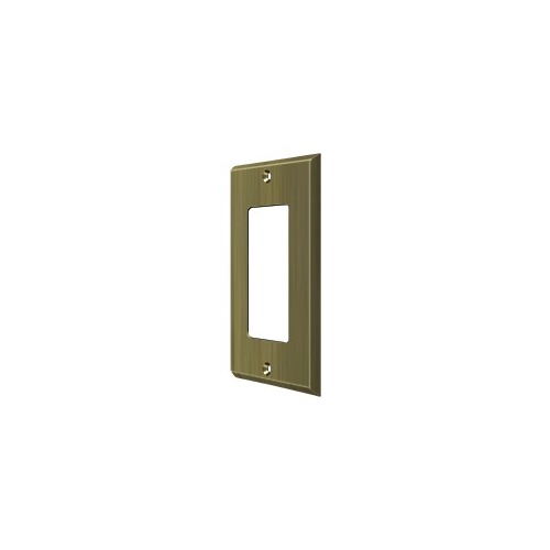 Deltana SWP4754U5 Switch Plate Cover 1 Rocker Antique Brass