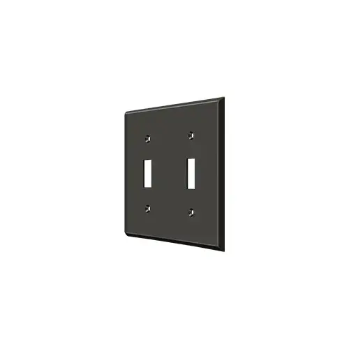 Deltana SWP4761U10B Switch Plate, Double Standard in Oil-rubbed Bronze