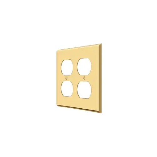 Deltana SWP4771CR003 Switch Plate, Quadruple Outlet in PVD Polished Brass