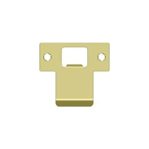 2-1/2" Width Extended Lip T-Strike Plate Polished Brass - pack of 10