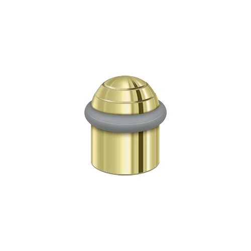 Round Universal Floor Bumper Dome Cap 1-5/8", Solid Brass in Polished Brass