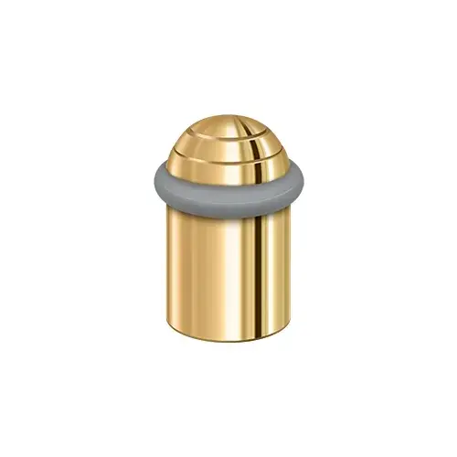 Round universal Floor Bumper Dome Cap 2-1/8", Solid Brass in PVD Polished Brass