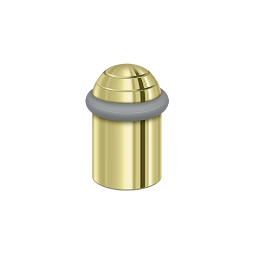 Round universal Floor Bumper Dome Cap 2-1/8", Solid Brass in Polished Brass