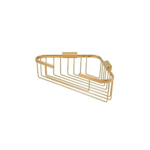 Deltana WBC1310CR003 13-1/4" Length X 10-1/4" Width Triangular Corner Shower Basket Lifetime Polished Brass