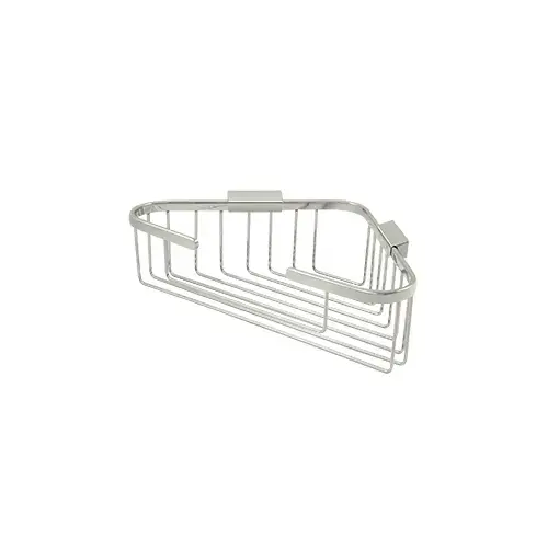 Deltana WBC1310U14 Wire Basket, 13-1/4" x 10-1/4" Triangular Corner in Polished Nickel