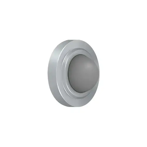 Convex Flush Bumper 2-3/8" Diam. in Brushed Chrome