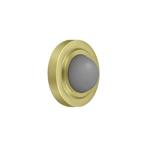 2-3/8" Diameter Wall Mount Door Stop Convex Polished Brass - pack of 10