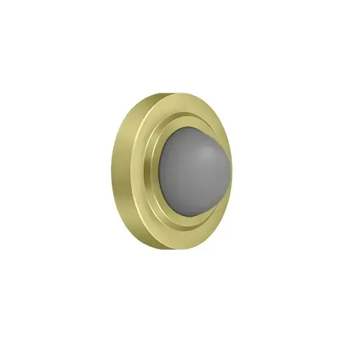 Convex Flush Bumper 2-3/8" Diam. in Polished Brass