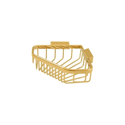 Wire Basket 8-1/4" x 6-7/8" Pentagon in PVD Polished Brass