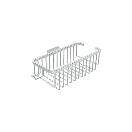 10-3/8" Length Rectangular Bathroom Wire Shower Basket Deep W/Hook Chrome