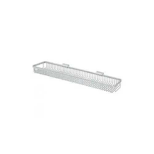 28-1/2" Length Rectangular Bathroom Wire Shower Basket Without Hook Chrome