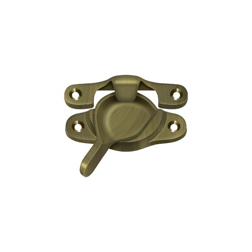 Window Sash Lock, 1-1/8" x 3" in Antique Brass