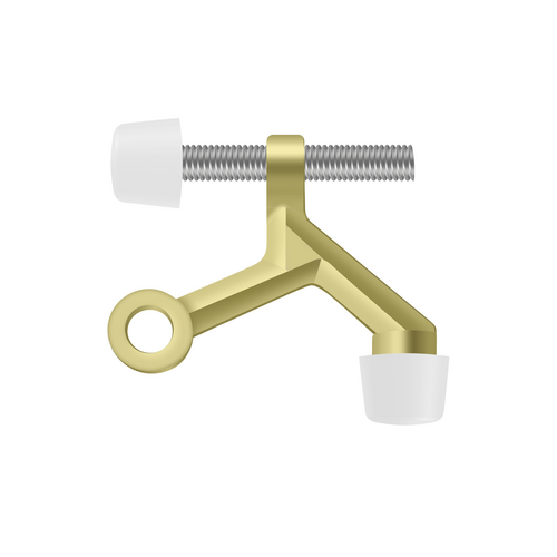 Adjustable Hinge Pin Stop For Steel Hinges Polished Brass