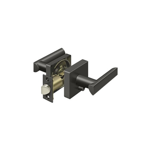 Elite Livingston Series Lever With Square Rose Privacy Left Handed Oil Rubbed Bronze