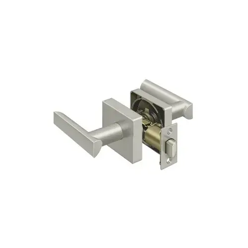 Elite Livingston Series Lever With Square Rose Passage Satin Nickel