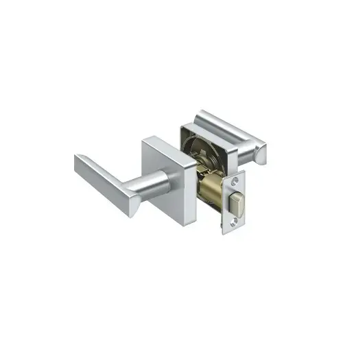 Elite Livingston Series Lever With Square Rose Passage Polished Chrome