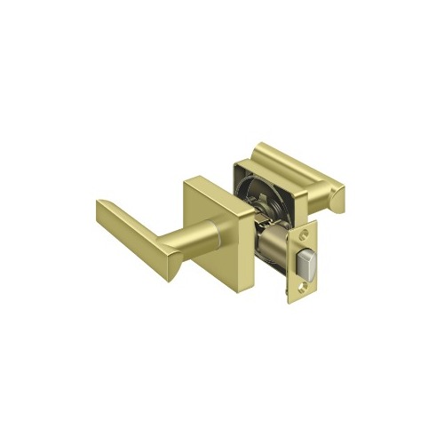 Elite Livingston Series Lever With Square Rose Passage Polished Brass